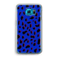Blue Leopard: Samsung Galaxy S6 Transparant Hoesje