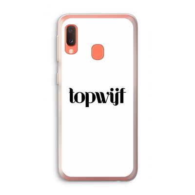 Topwijf Wit: Samsung Galaxy A20e Transparant Hoesje
