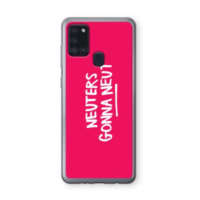 Neuters (roze): Samsung Galaxy A21s Transparant Hoesje