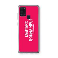 Neuters (roze): Samsung Galaxy A21s Transparant Hoesje