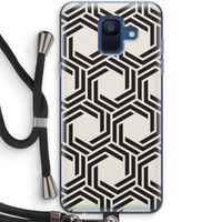 Geometrisch patroon: Samsung Galaxy A6 (2018) Transparant Hoesje met koord