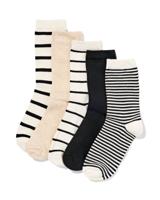 HEMA Damessokken Strepen - 5 Paar Beige (beige)