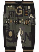 Dolce & Gabbana Kids pantalon de jogging à motif monogrammé - Vert