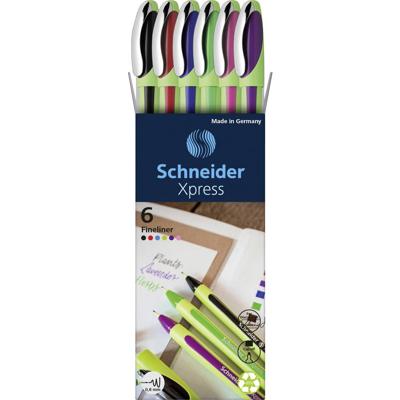 Schneider Schreibgeräte Fineliner Xpress 08 Karton-Etui 6 Stück 190086 Rollerballpen 1 stuk(s)