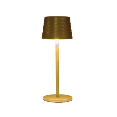 Draadloze tafellamp warm wit dimbaar led inclusief usb kabel 22.5x8.5 cm goud - Annas collection