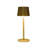Draadloze tafellamp warm wit dimbaar led inclusief usb kabel 22.5x8.5 cm goud - Annas collection