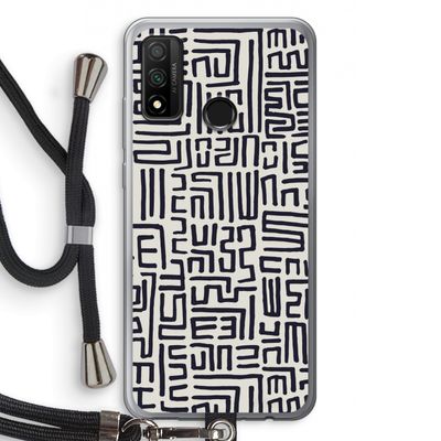 Moroccan Print: Huawei P Smart (2020) Transparant Hoesje met koord