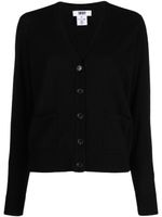 DKNY cardigan en laine à manches longues - Noir