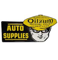 Oilzum Auto Supplies Stalen Bord Met Relief - 60 x 29cm Oilzum Auto Supplies Stalen Bord Met Relief - 60 x 29cm
