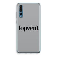 Topvent Grijs Zwart: Huawei P20 Pro Transparant Hoesje