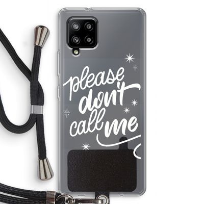 Don't call: Samsung Galaxy A42 5G Transparant Hoesje met koord