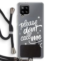Don't call: Samsung Galaxy A42 5G Transparant Hoesje met koord
