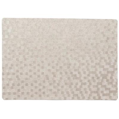 Wicotex luxe tafel placemats Stones - PVC - taupe - 30 x 43 cm - met anti slip - en PU coating