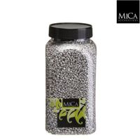 Gravel zilver fles 1 kilogram - Mica Decorations