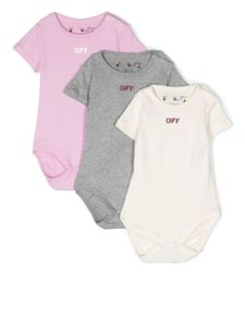 Off-White Kids trousseau de naissance à logo brodé - Rose