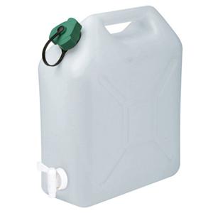 Water Jerrycan of watertank - 15 Liters - met kraantje - transparant kunststof - 32x16x38cm