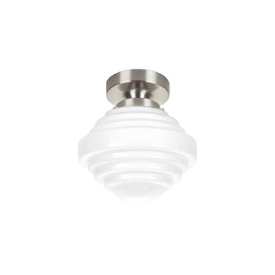Highlight Nikkel plafondlampYork wit glas Ø 15cm - G1870.00 + O1103.30