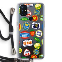 Fruitsticker: OnePlus Nord N10 5G Transparant Hoesje met koord - thumbnail