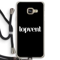 Topvent Zwart: Samsung Galaxy A3 (2016) Transparant Hoesje met koord