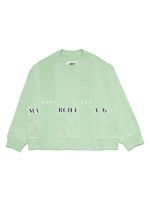 MM6 Maison Margiela Kids sweat en coton à logo imprimé - Vert