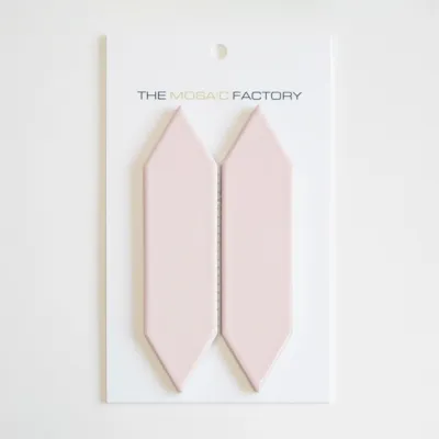 The Mosaic Factory Paris Mozaiek Tegel Picket- Roze Porselein Geglazuurd 255x315 mm