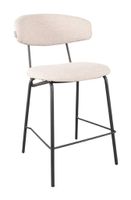 LABEL51 Barkruk 'Zack' Bouclé, kleur Naturel (zithoogte 65cm)