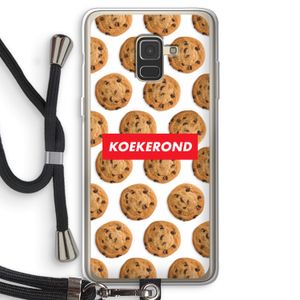 Koekerond: Samsung Galaxy A8 (2018) Transparant Hoesje met koord