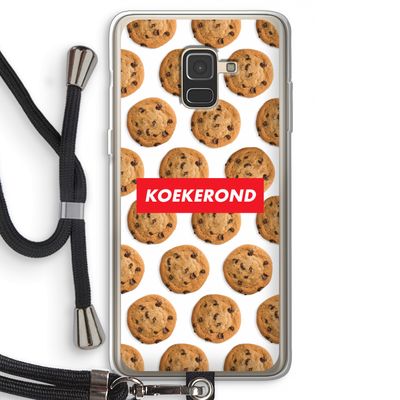 Koekerond: Samsung Galaxy A8 (2018) Transparant Hoesje met koord