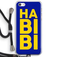 Habibi Blue: iPhone 5 / 5S / SE Transparant Hoesje met koord