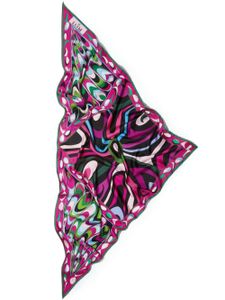 PUCCI foulard en soie à imprimé abstrait - Noir