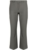 'S Max Mara pantalon en coton mélangé à coupe courte - Gris