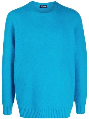 Drumohr pull en laine d'agneau à col rond - Bleu
