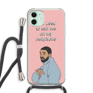 Hotline bling: iPhone 11 Transparant Hoesje met koord