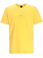 BOSS t-shirt en coton à logo imprimé - Jaune