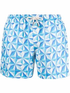 PENINSULA SWIMWEAR short de bain à imprimé graphique - Bleu