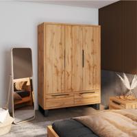 Home365 Kledingkast Halmstad - 3-Deurs met 2 Lades Home365 Kledingkast Halmstad - 3-Deurs met 2 Lades