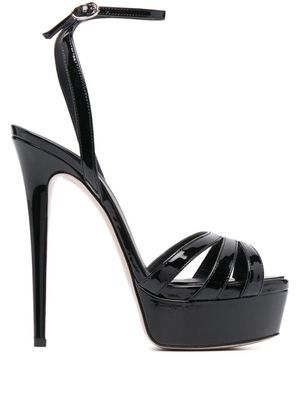 Le Silla sandales Lola à bout ouvert - Noir