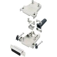 TRU COMPONENTS TCDTZF15DMSK 7709548 D-sub female connectorset 180 ° Aantal polen: 15 Soldeerkelk 1 stuk(s)