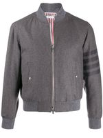 Thom Browne veste bomber en flanelle à 4 bandes signature - Gris - thumbnail