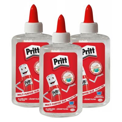 Pritt Multi Glue alleslijm - 3x - fles 150 gr - hobbylijm - knutsellijm - voor diverse materialen