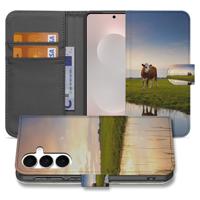Samsung Galaxy S25 FE | Bookcase | Hoesje Met Pasjes Koeienprint