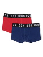 DSQUARED2 KIDS lot de deux boxers à bande logo - Rouge