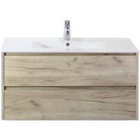 Dante Badmeubelset 100 cm - Craft Oak - Keramische Wastafel Wit Enjoy