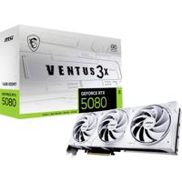 MSI Nvidia RTX 5080 Videokaart 16GB VENTUS 3X OC WHITE 16 GB GDDR7-RAM PCIe x16 HDMI 2.1, DisplayPort 2.1