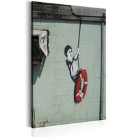 Schilderij - Swinger, New Orleans - Banksy,  Rood/Wit/Zwart - thumbnail