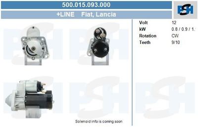 Startmotor Fiat 0.8 kw 500015093000