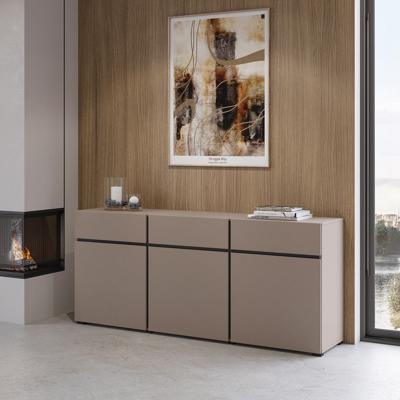 Home365 Dressoir Crotone - 3-deurs incl. 3 lades - Taupe