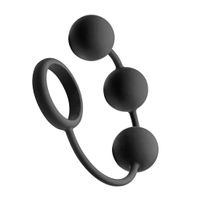 Silicone Cock Ring with 3 Weighted Balls