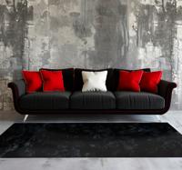 Meer effect vinyl tapijt zwart