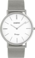 OOZOO Timepieces Horloge Vintage Zilver/Wit | C9901